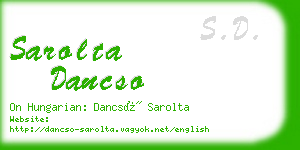 sarolta dancso business card